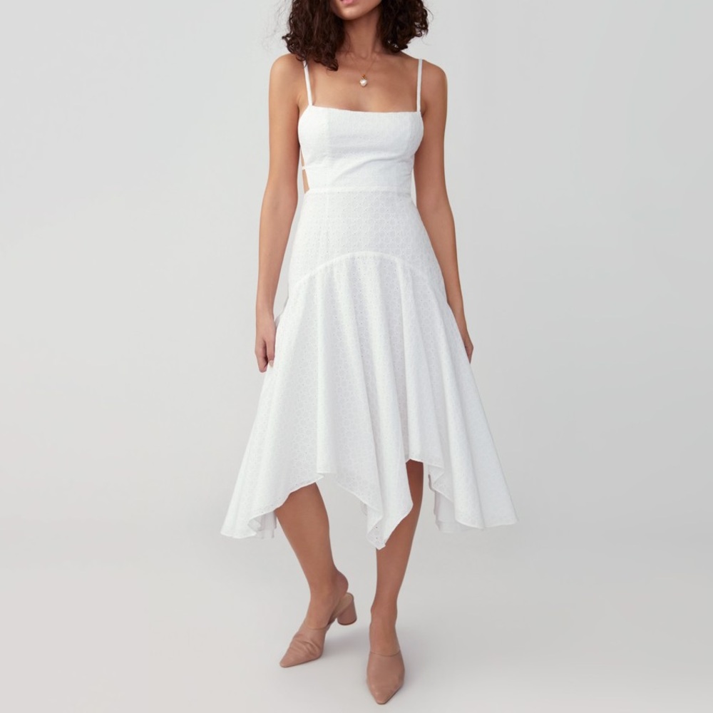 Fame and Partners Scoop Neck Open Back Dress